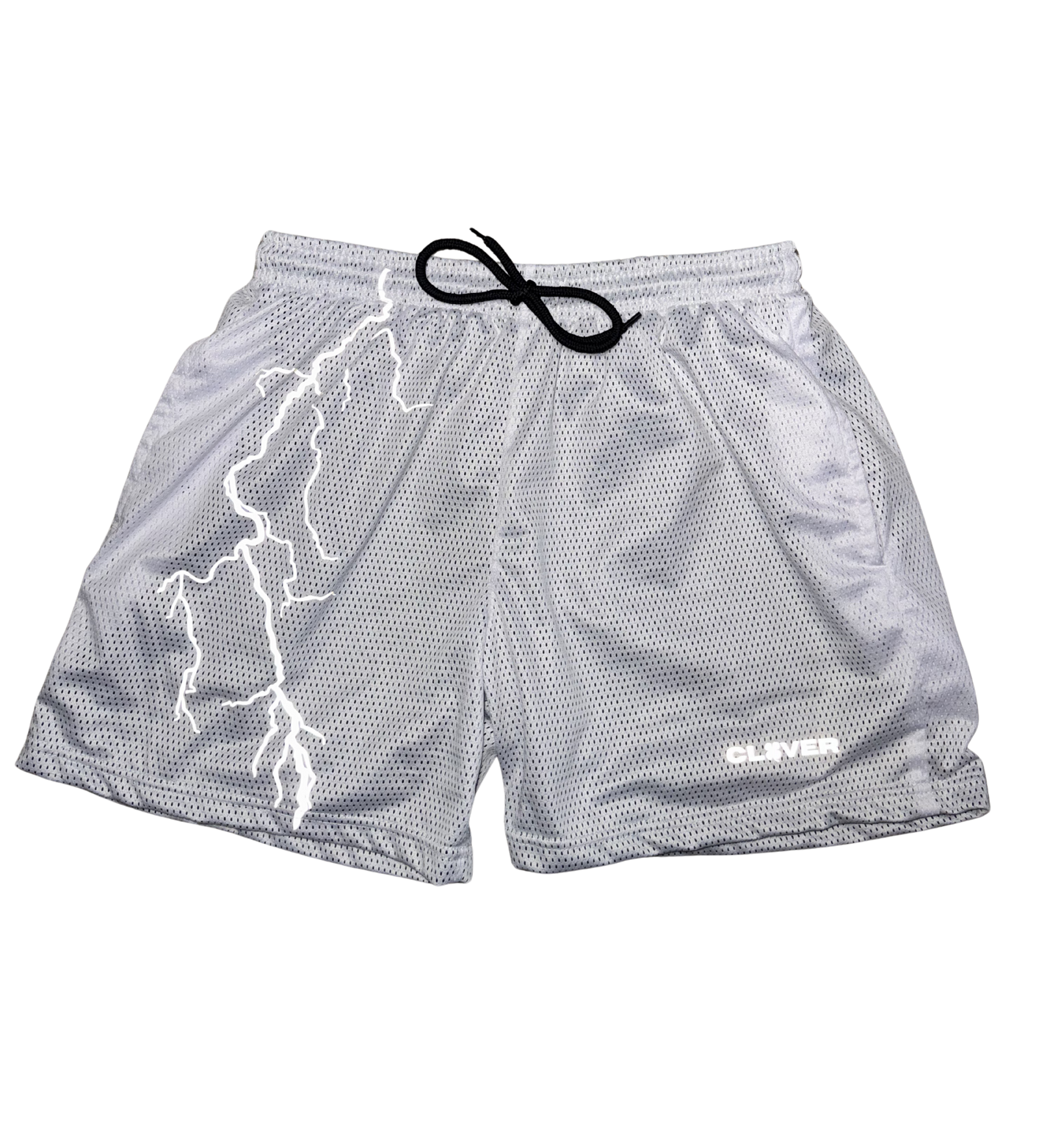 White Bolt Shorts
