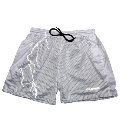 White Bolt Shorts