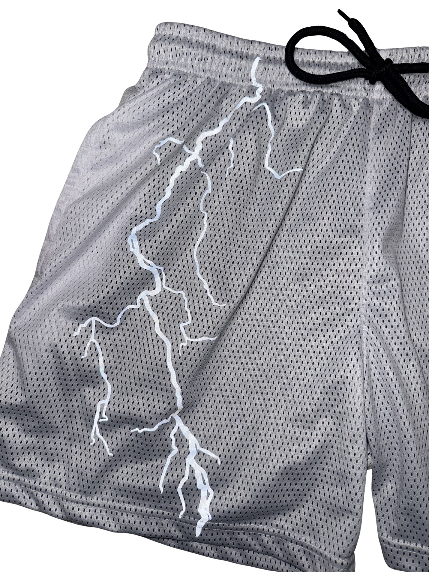 White Bolt Shorts